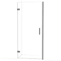 Maxaro Diamond Douchedeur | 90 cm Zwart metaal Helder glas Draaideur