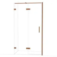 Maxaro Diamond Douchedeur | 110 cm Koper Helder glas Draaideur