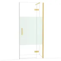 Maxaro Diamond Douchedeur | 90 cm Goud Helder met matte strook Draaideur