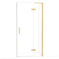 Maxaro Diamond Douchedeur | 100 cm Goud Helder glas Draaideur