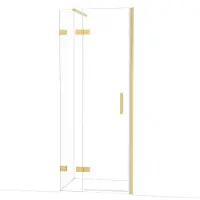 Maxaro Diamond Douchedeur | 80 cm Goud Helder glas Draaideur