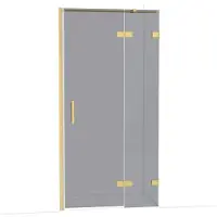 Maxaro Diamond Douchedeur | 100 cm Goud Rookglas Draaideur