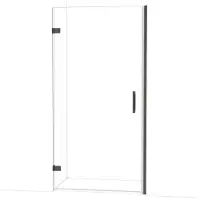 Maxaro Diamond Douchedeur | 100 cm Zwart chroom Helder glas Draaideur