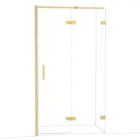 Maxaro Diamond Douchedeur | 110 cm Goud Helder glas Draaideur