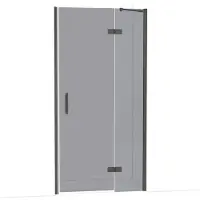 Maxaro Diamond Douchedeur | 100 cm Zwart chroom Rookglas Draaideur