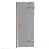 Maxaro Diamond Douchedeur | 80 cm Koper Rookglas Draaideur