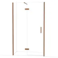 Maxaro Diamond Douchedeur | 120 cm Koper Helder glas Draaideur