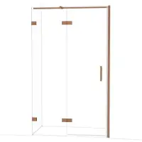 Maxaro Diamond Douchedeur | 120 cm Koper Helder glas Draaideur