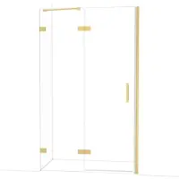 Maxaro Diamond Douchedeur | 120 cm Goud Helder glas Draaideur
