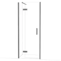 Maxaro Diamond Douchedeur | 80 cm Zwart metaal Helder glas Draaideur