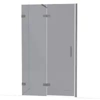 Maxaro Diamond Douchedeur | 120 cm Zwart metaal Rookglas Draaideur