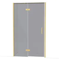 Maxaro Diamond Douchedeur | 120 cm Goud Rookglas Draaideur