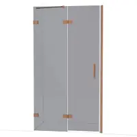 Maxaro Diamond Douchedeur | 110 cm Koper Rookglas Draaideur