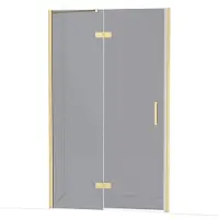 Maxaro Diamond Douchedeur | 120 cm Lichtgoud Rookglas Draaideur