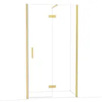 Maxaro Diamond Douchedeur | 110 cm Goud Helder glas Draaideur