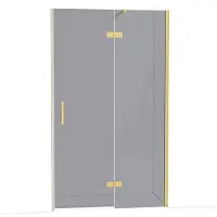 Maxaro Diamond Douchedeur | 120 cm Goud Rookglas Draaideur