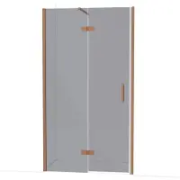 Maxaro Diamond Douchedeur | 110 cm Koper Rookglas Draaideur
