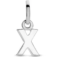 The Jewelry Collection Zilver Gerhodineerde Hanger letter X 1333764