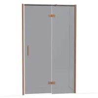 Maxaro Diamond Douchedeur | 120 cm Koper Rookglas Draaideur