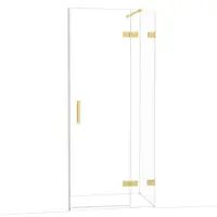 Maxaro Diamond Douchedeur | 90 cm Goud Helder glas Draaideur