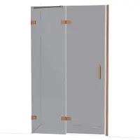 Maxaro Diamond Douchedeur | 120 cm Koper Rookglas Draaideur