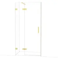 Maxaro Diamond Douchedeur | 100 cm Lichtgoud Helder glas Draaideur