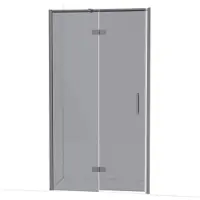 Maxaro Diamond Douchedeur | 110 cm Zwart metaal Rookglas Draaideur