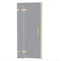 Maxaro Diamond Douchedeur | 90 cm Lichtgoud Rookglas Draaideur