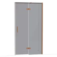 Maxaro Diamond Douchedeur | 110 cm Koper Rookglas Draaideur
