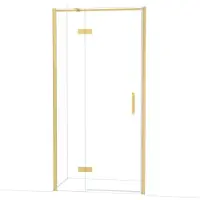 Maxaro Diamond Douchedeur | 100 cm Goud Helder glas Draaideur