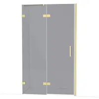 Maxaro Diamond Douchedeur | 120 cm Lichtgoud Rookglas Draaideur