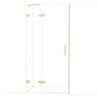 Maxaro Diamond Douchedeur | 100 cm Lichtgoud Helder glas Draaideur