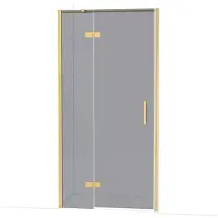 Maxaro Diamond Douchedeur | 100 cm Goud Rookglas Draaideur