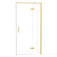 Maxaro Diamond Douchedeur | 100 cm Goud Helder glas Draaideur
