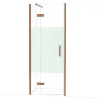 Maxaro Diamond Douchedeur | 80 cm Koper Helder met matte strook Draaideur