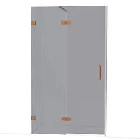 Maxaro Diamond Douchedeur | 120 cm Koper Rookglas Draaideur