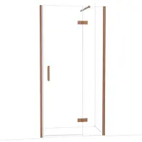 Maxaro Diamond Douchedeur | 100 cm Koper Helder glas Draaideur