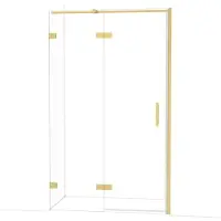 Maxaro Diamond Douchedeur | 120 cm Goud Helder glas Draaideur