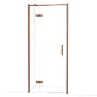 Maxaro Diamond Douchedeur | 90 cm Koper Helder glas Draaideur