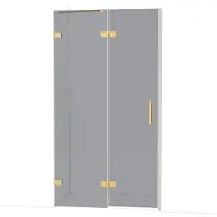 Maxaro Diamond Douchedeur | 110 cm Goud Rookglas Draaideur