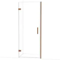 Maxaro Diamond Douchedeur | 80 cm Koper Helder glas Draaideur