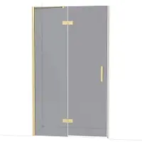 Maxaro Diamond Douchedeur | 120 cm Lichtgoud Rookglas Draaideur