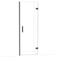 Maxaro Diamond Douchedeur | 70 cm Zwart chroom Helder glas Draaideur
