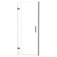 Maxaro Diamond Douchedeur | 80 cm Zwart metaal Helder glas Draaideur