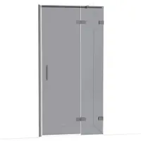Maxaro Diamond Douchedeur | 100 cm Zwart metaal Rookglas Draaideur