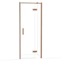 Maxaro Diamond Douchedeur | 80 cm Koper Helder glas Draaideur