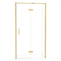 Maxaro Diamond Douchedeur | 110 cm Goud Helder glas Draaideur