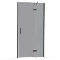 Maxaro Diamond Douchedeur | 100 cm Zwart chroom Rookglas Draaideur
