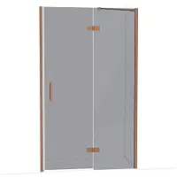 Maxaro Diamond Douchedeur | 120 cm Koper Rookglas Draaideur