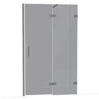Maxaro Diamond Douchedeur | 120 cm Zwart metaal Rookglas Draaideur